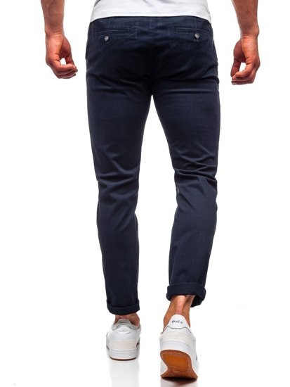 Pantalón chino para hombre azul marino oscuro Bolf 1143