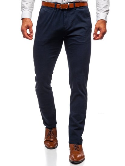 Pantalón chino para hombre azul marino oscuro Bolf 1143