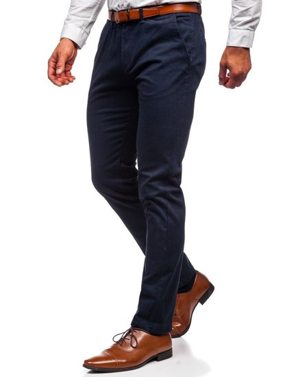 Pantalón chino para hombre azul marino oscuro Bolf 1143