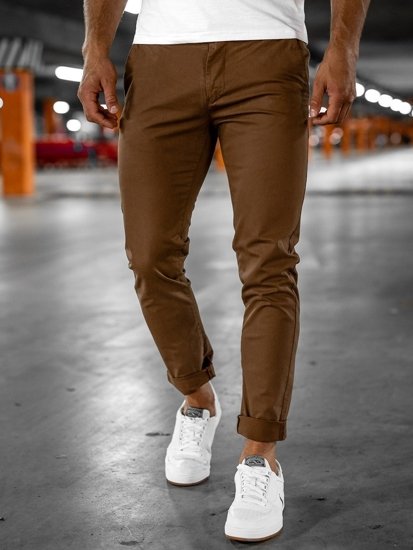 Pantalón chino para hombre color marrón Bolf 1146