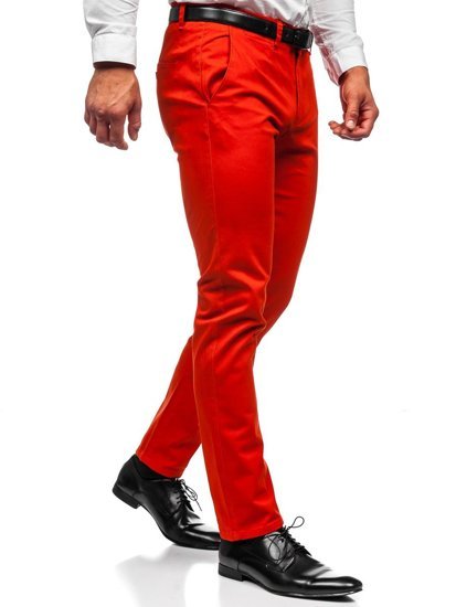 Pantalón chino para hombre naranja oscuro Bolf 1143