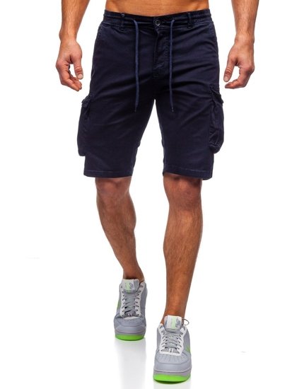 Pantalón corto cargo para hombre azul oscuro Bolf 5011