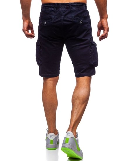 Pantalón corto cargo para hombre azul oscuro Bolf 5011