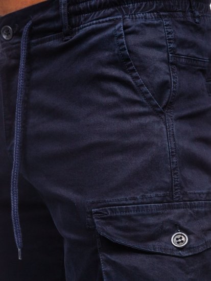 Pantalón corto cargo para hombre azul oscuro Bolf 5011