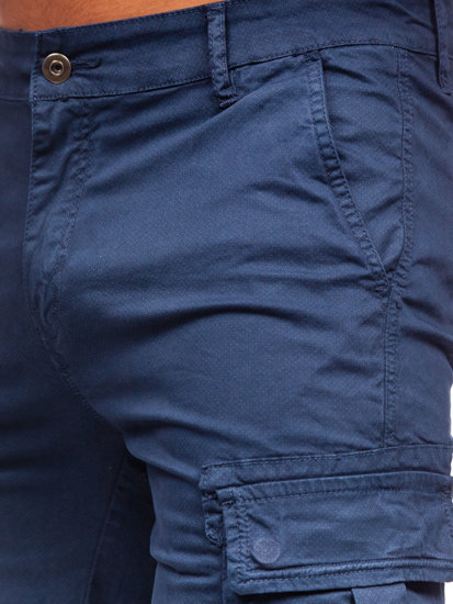 Pantalón corto cargo para hombre color azul oscuro Bolf YF2225