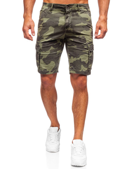 Pantalón corto cargo para hombre color verde de camuflaje Bolf YF2226