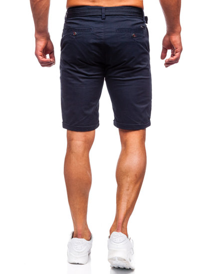 Pantalón corto con cinturón shorts para hombre azul oscuro Bolf XX160085