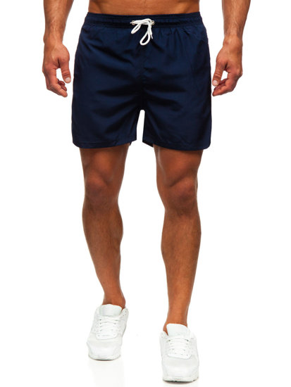 Pantalón corto de baño para hombre azul oscuro Bolf XL019