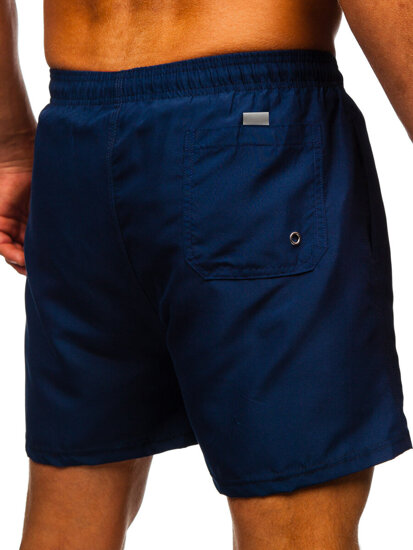 Pantalón corto de baño para hombre azul oscuro Bolf XL020