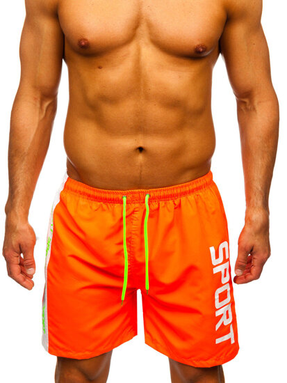 Pantalón corto de baño para hombre naranja Bolf HN109