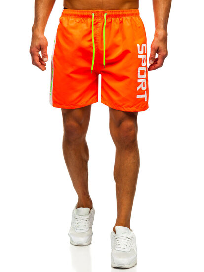 Pantalón corto de baño para hombre naranja Bolf HN109