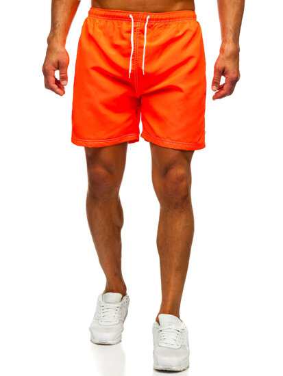 Pantalón corto de baño para hombre naranja oscuro Bolf HN101