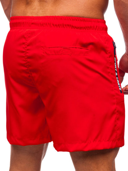 Pantalón corto de baño para hombre rojo Bolf 7700