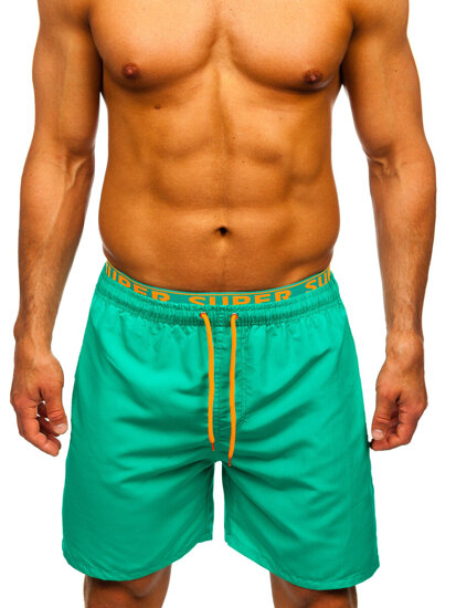 Pantalón corto de baño para hombre verde oscuro Bolf HN122