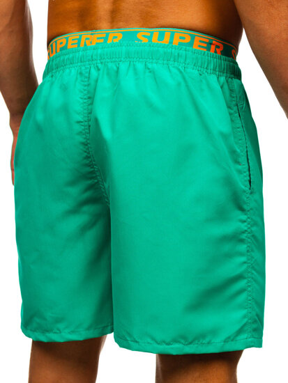 Pantalón corto de baño para hombre verde oscuro Bolf HN122