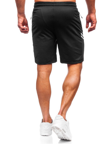 Pantalón corto de chándal negro para hombre Bolf 68041