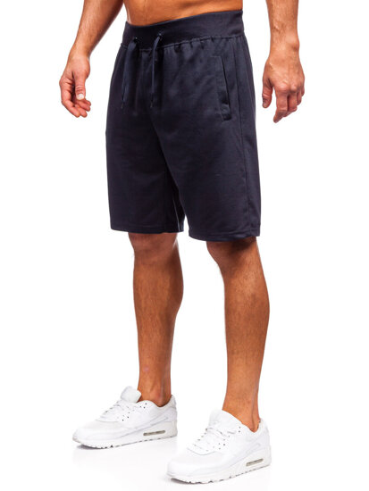 Pantalón corto de chándal para hombre azul oscuro Bolf 8K101