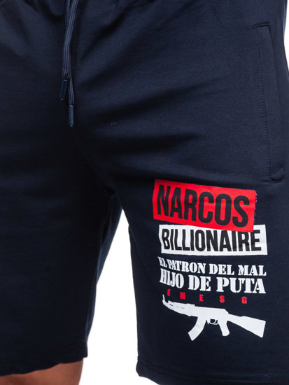 Pantalón corto de chándal para hombre azul oscuro Bolf GS2524