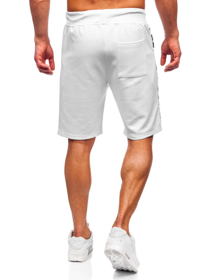 Pantalón corto de chándal para hombre blanco Bolf 8K1119