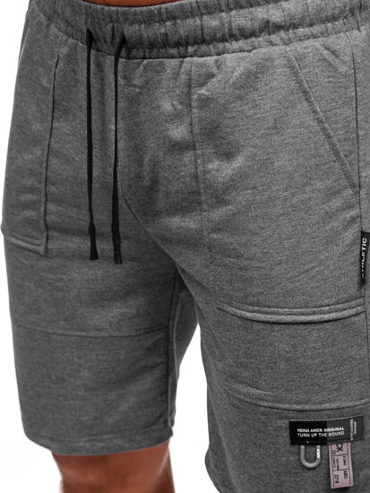 Pantalón corto de chándal para hombre grafito Bolf JX609