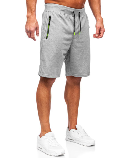 Pantalón corto de chándal para hombre gris Bolf 8K295