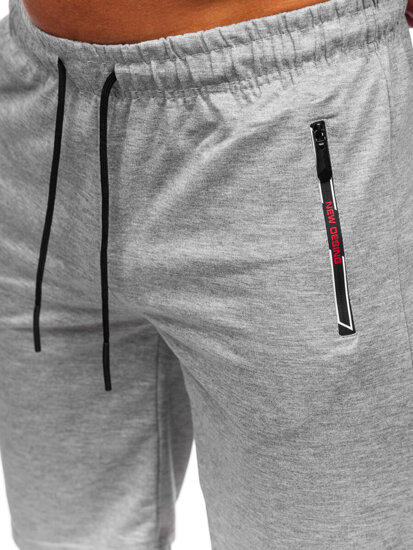 Pantalón corto de chándal para hombre gris Bolf JX800