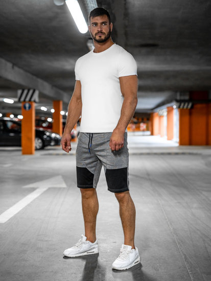 Pantalón corto de chándal para hombre gris Bolf Q3859