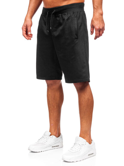 Pantalón corto de chándal para hombre negro Bolf 8K101