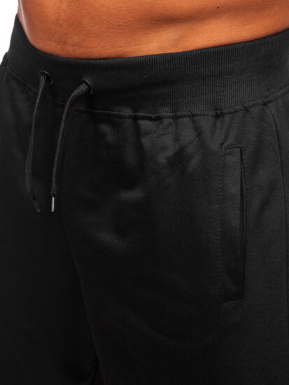 Pantalón corto de chándal para hombre negro Bolf 8K101