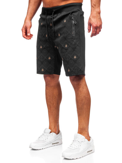 Pantalón corto de chándal para hombre negro Bolf 8K1121