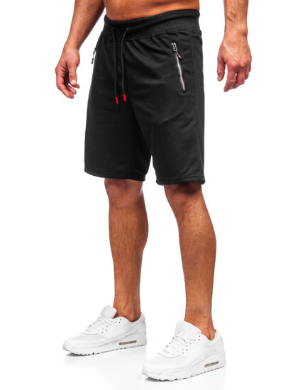 Pantalón corto de chándal para hombre negro Bolf 8K287