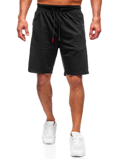 Pantalón corto de chándal para hombre negro Bolf 8K287