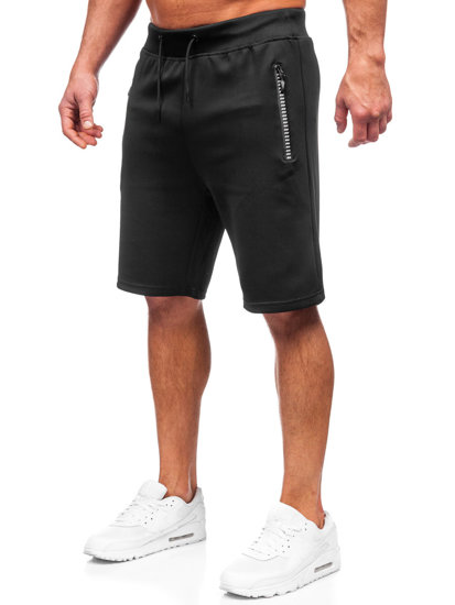 Pantalón corto de chándal para hombre negro Bolf 8K288