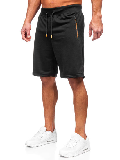 Pantalón corto de chándal para hombre negro Bolf 8K295