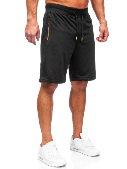 Pantalón corto de chándal para hombre negro Bolf 8K295