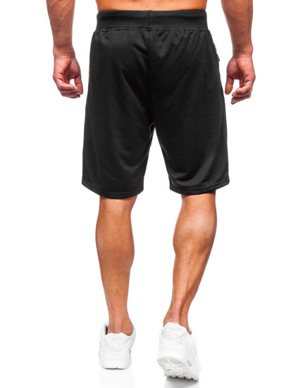 Pantalón corto de chándal para hombre negro Bolf 8K295