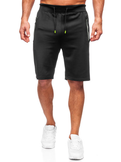 Pantalón corto de chándal para hombre negro Bolf 8K298