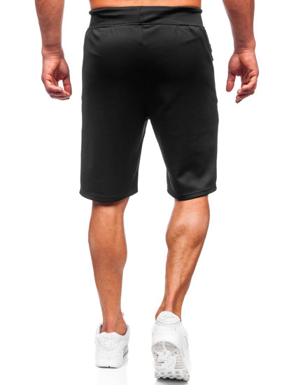 Pantalón corto de chándal para hombre negro Bolf 8K298