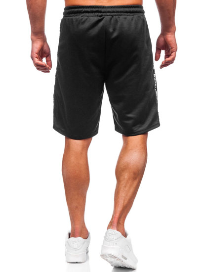 Pantalón corto de chándal para hombre negro Bolf 8K933