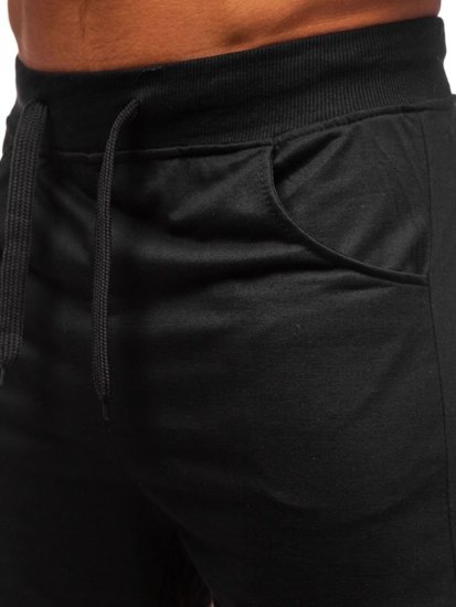 Pantalón corto de chándal para hombre negro Bolf B1001