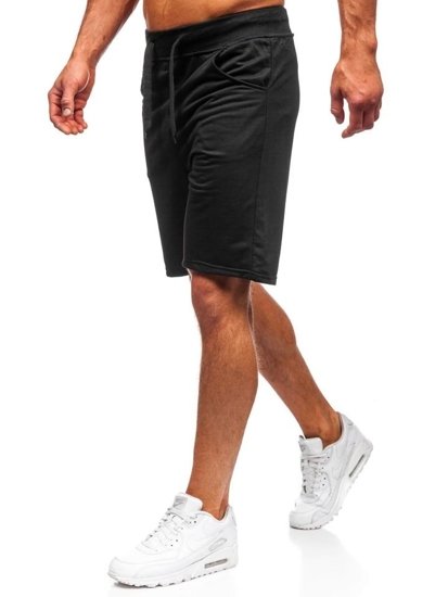 Pantalón corto de chándal para hombre negro Bolf B1001