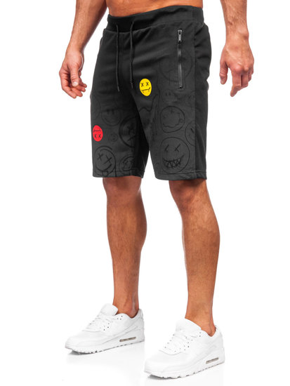 Pantalón corto de chándal para hombre negro Bolf HS7197