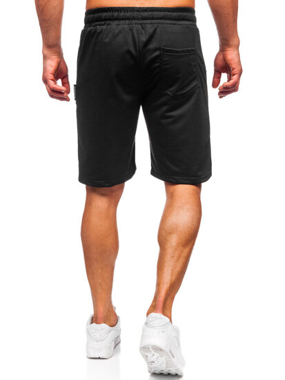 Pantalón corto de chándal para hombre negro Bolf JX609