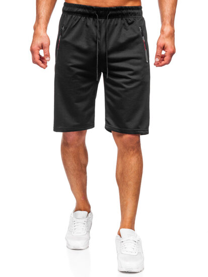 Pantalón corto de chándal para hombre negro Bolf JX800