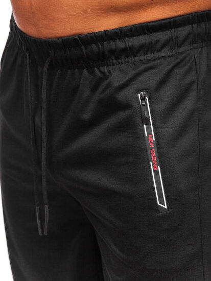 Pantalón corto de chándal para hombre negro Bolf JX800