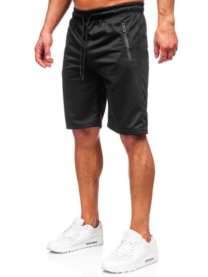 Pantalón corto de chándal para hombre negro Bolf JX805