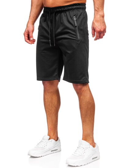 Pantalón corto de chándal para hombre negro Bolf JX806