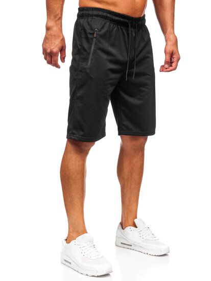 Pantalón corto de chándal para hombre negro Bolf JX808