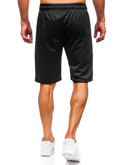 Pantalón corto de chándal para hombre negro Bolf JX808