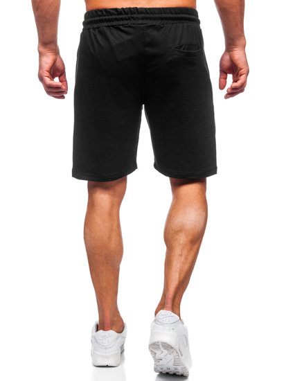 Pantalón corto de chándal para hombre negro y verde Bolf GS2524